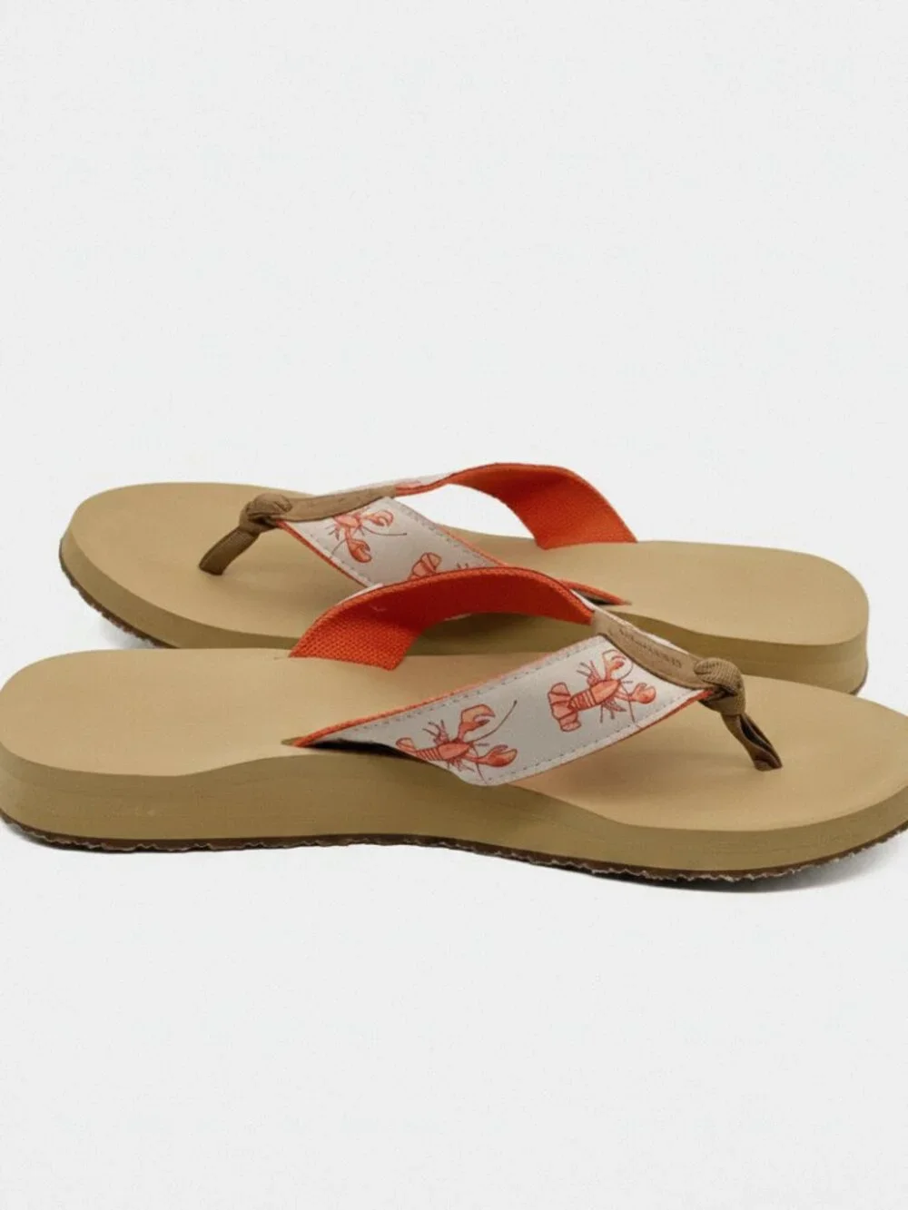 L.L.Bean x Sara Fitz Maine Isle Lobster Flip-Flops Size 10